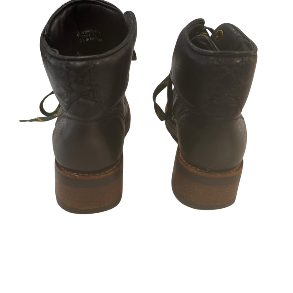 Frye Alta Hiker Womens Ankle Leather Boots‎ SZ 9M black Combat Western steampunk - Picture 7 of 16